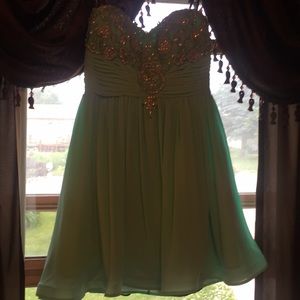 Teal homecoming dress